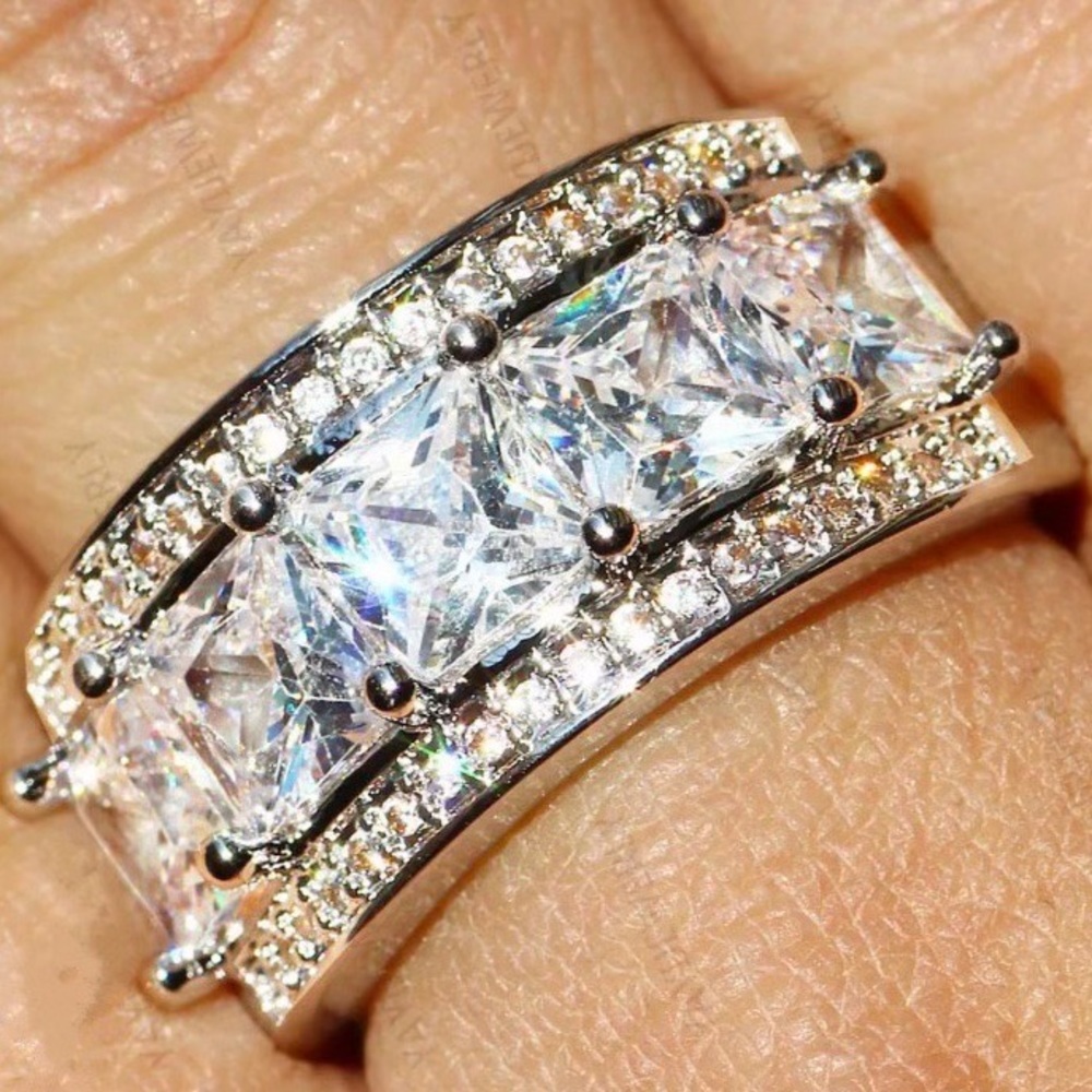💍NEW💍8.7 CT 925 Sterling Silver Engagement Ring